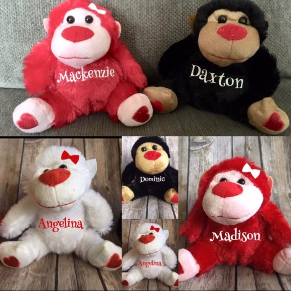 personalized monkey stuffed animal